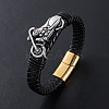 Punk Braided PU Leather Cord Bracelets LT2133-2-1