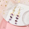 Moon & Sun & Star Brass Asymmetrical Earrings EJEW-JE05461-4