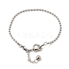 304 Stainless Steel Ball Chain Bracelets for Women LS-BJEW-D407-04P-1