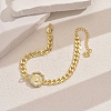 Virgin Marry Theme Brass Micro Pave Clear Cubic Zirconia Link Bracelets SO7559-5-1