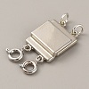 2-Strand 4-Hole Alloy Box Magnetic Clasps FIND-TAC0002-063P-1