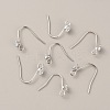 Brass Micro Pave Clear Cubic Zirconia Earring Hooks KK-WH0047-96P-2