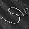 304 Stainless Steel Rope Chain Bracelets for Women BJEW-Q051-04P-5