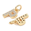SHEGRACE Brass Micro Pave Clear Cubic Zirconia Pendants XGRQ29086-394G-P-2