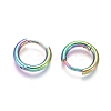 Ion Plating(IP) 304 Stainless Steel Huggie Hoop Earrings EJEW-F111A-13mm-Y-2