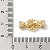 Rack Plating Brass Micro Pave Clear Cubic Zirconia Fold Over Clasps KK-A222-04A-G-3