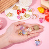 14Pcs 7 Styles Transparent Acrylic with Alloy Pendants TACR-TA0001-86-6