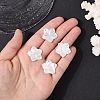 4Pcs Natural White Shell Mother of Pearl Shell Pendants SSHEL-YW0001-10-5