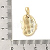 Brass Micro Pave Clear Cubic Zirconia Pendants KK-Z073-21G-3