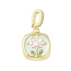 Brass Enamel Pendants KK-F886-01G-05-1