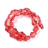 Transparent Glass Enamel Beads Strands GLAA-B021-06D-2