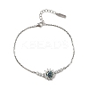 925 Sterling Silver Link Bracelets BJEW-D346-04B-P-2