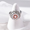 Dasiy Rotatable Open Cuff Rings for Women RJEW-C118-06P-3