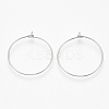 304 Stainless Steel Hoop Earring Findings LS-X-STAS-T047-17-3