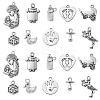 100Pcs 10 Styles Tibetan Style Alloy Pendants TIBEP-CJ0002-82-1