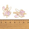Rack Plating Alloy Enamel Pendants X-FIND-A040-08D-01G-3