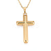 304 Stainless Steel Pendant Necklaces NJEW-T018-30G-4