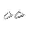Anti-Tarnish Rhodium Plated 925 Sterling Silver Pendant Bails STER-L057-080A-P-3