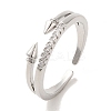 Brass Micro Pave Cubic Zirconia Rings for Women RJEW-E295-41P-1