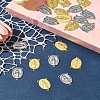 20Pcs 2 Colors Holy Oval Carved Virgin Mary Tibetan Style Alloy Chandelier Component Links TIBE-FS0001-15-10