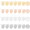 24Pcs 4 Colors 201 Stainless Steel Stud Earring Findings STAS-FH0001-78-1