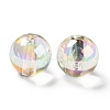 Two Tone UV Plating Rainbow Iridescent Acrylic Beads TACR-D010-03A-01-3