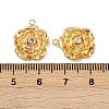 Brass Pave Cubic Zirconia Pendants KK-F906-05G-3