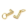 Brass Micro Pave Cubic Zirconia Pendants KK-M273-02G-L-2