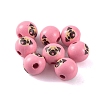 Wood European Beads WOOD-G021-01F-1