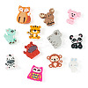 12Pcs 12 Styles Food Grade Silicone Focal Beads SIL-TA0002-62-3