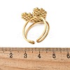 304 Stainless Steel Plastic Pearl Open Cuff Ring for Women LS-RJEW-Z088-04G-3