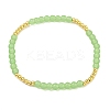 Rack Plating Brass with Crystal Round Beaded Bracelets for Women BJEW-B106-20G-2