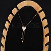 PVD Vacuum Plating 304 Stainless Steel Enamel Heart Pendant Necklaces NJEW-C063-03G-02-1