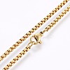 304 Stainless Steel Box Chain Necklaces NJEW-O102-19G-2