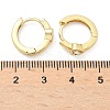 Heart Brass Micro Pave Clear Cubic Zirconia Hoop Earrings EJEW-Z102-28G-5