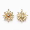Brass Micro Pave Clear Cubic Zirconia Pendants ZIRC-Q021-008G-NF-2
