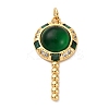 Brass Micro Pave Cubic Zirconia Pendants KK-U076-04G-02-1
