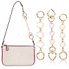 3Pcs 3 Styles Moon Star Heart Alloy Enamel Link Bag Extension Chains AJEW-GA0008-26A-1