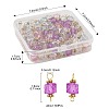100Pcs Clear Acrylic Faceted Cube Connector Charms PALLOY-FS00042-01-4