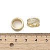 Brass Micro Pave Clear Cubic Zirconia European Beads KK-M275-05G-3