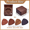 4Pcs 4 Colors Triangle Wood Guitar Picks AJEW-AR0005-07-2