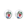 Mahjong Theme ABS Plastic Imitation Pearl Enamel Beads KY-G020-04D-2