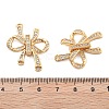 Brass Micro Pave Clear Cubic Zirconia Fold Over Clasps KK-B125-02G-3