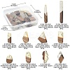 20Pcs 10 Styles Transparent Resin & Walnut Wood Pendants RESI-YW0001-30-4