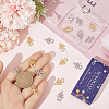20PCS 2Colors Brass Micro Pave Cubic Zirconia Charms KK-SC0004-51-3