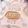 2 Sets 2 Colors Letter A-Z Imitation Pearl Cloth Patches PATC-TA0001-01-6