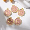 Golden Plated Alloy Enamel Charms X-ENAM-S118-07C-5