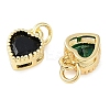 Real 18K Gold Plated Brass Inlaid Cubic Zirconia Charms ZIRC-L100-074G-2