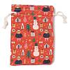 Christmas Theme Cloth Printed Storage Bags ABAG-F010-02A-01-1