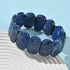 Natural Lapis Lazuli Beads Stretch Bracelets for Women Men BJEW-I323-02C-3